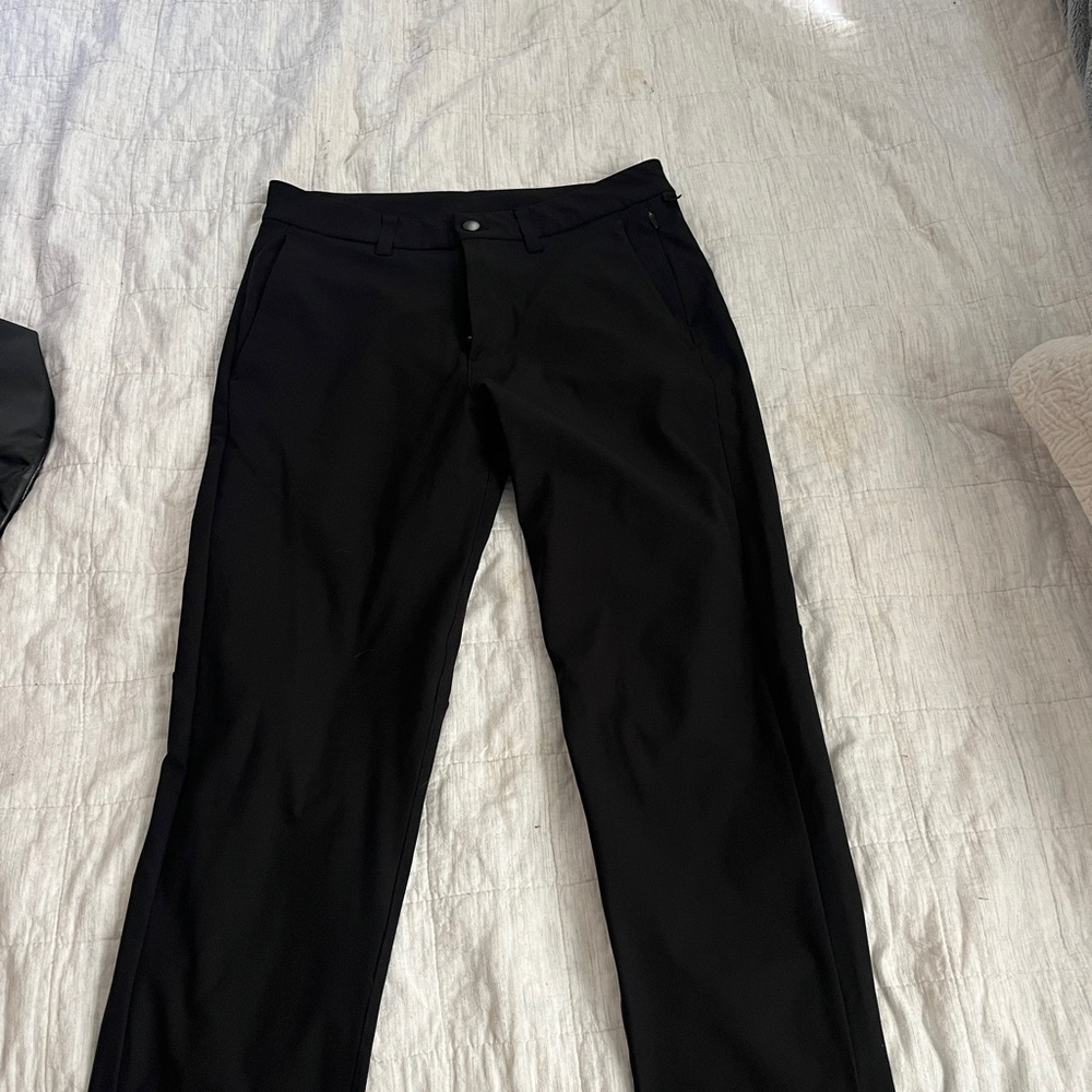 Lululemon Mens Black Dress Pants Straight-Leg Slim fit